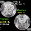 Image 1 : 1887-p Morgan Dollar $1 Grades Choice Unc PL