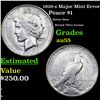 Image 1 : 1926-s Peace Dollar Major Mint Error $1 Grades Choice AU