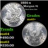 Image 1 : 1891-s Morgan Dollar $1 Grades Select+ Unc