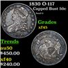 1830 Capped Bust Half Dollar O-117 50c Grades xf+