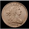Image 2 : 1804 Draped Bust Half Cent 1/2c Grades xf+