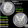 Image 1 : 1880-s Morgan Dollar $1 Grades Choice Unc+ PL