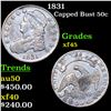 1831 Capped Bust Half Dollar 50c Grades xf+