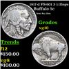 1917-d Buffalo Nickel FS-901 3 1/2legs 5c Grades vg+
