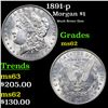 Image 1 : 1891-p Morgan Dollar $1 Grades Select Unc
