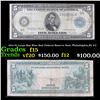 Image 1 : 1914 $5 Large Size Blue Seal Federal Reserve Note, Philadelphia,PA 3-C Grades f+