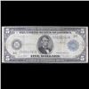 Image 2 : 1914 $5 Large Size Blue Seal Federal Reserve Note, Philadelphia,PA 3-C Grades f+