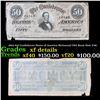 1864 $50 Confederate States of America Richmond CSA Bank Note T-66 Grades xf details