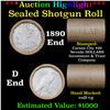 ***Auction Highlight*** 1890 Morgan & D Ends Cull-VG Mixed Morgan/Peace Silver Dollar Shotgun Roll,