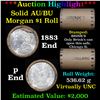 Image 1 : ***Auction Highlight***  AU/BU Slider Brinks Shotgun Morgan $1 Roll 1883 & P Ends Virtually UNC (fc)