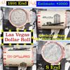 ***Auction Highlight*** Full Morgan/Peace Casino Las Vegas Sands silver $1 roll $20, 1891 & S end (f