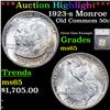 ***Auction Highlight*** 1923-s Monroe Old Commem Half Dollar 50c Graded ms65 By SEGS (fc)