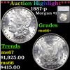 ***Auction Highlight*** 1887-p Morgan Dollar $1 Graded ms66+ By SEGS (fc)