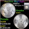 Image 1 : ***Auction Highlight*** 1880-s Morgan Dollar $1 Graded ms67+ By SEGS (fc)