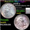 Image 1 : ***Auction Highlight*** 1858-o Seated Half Dollar 50c Graded ms65 By SEGS (fc)