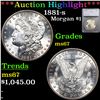 ***Auction Highlight*** 1881-s Morgan Dollar $1 Graded ms67 By SEGS (fc)