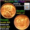Image 1 : ***Auction Highlight*** 1920-p Lincoln Cent 1c Graded ms65+ rd By SEGS (fc)