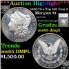 ***Auction Highlight*** 1880/79-s Morgan Dollar Top 100 Vam 9 $1 Graded ms65 dmpl By SEGS (fc)
