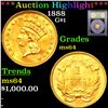 ***Auction Highlight*** 1888 Gold Dollar $1 Graded Choice Unc By USCG (fc)