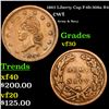 Image 1 : 1863 Liberty Cap Civil War Token F-6b-308a R4 1c Grades vf++