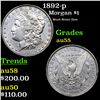 1892-p Morgan Dollar $1 Grades Choice AU
