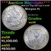 Image 1 : 1900-o/cc Top 100 Morgan Dollar vam 9 I4 R7 $1 Grades Choice AU/BU Slider