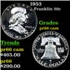 Proof 1953 Franklin Half Dollar 50c Grades GEM+ Proof Cameo