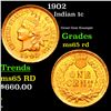 Image 1 : 1902 Indian Cent 1c Grades GEM Unc RD
