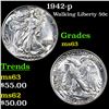 Image 1 : 1942-p Walking Liberty Half Dollar 50c Grades Select Unc