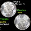 Image 1 : 1901-o Morgan Dollar $1 Grades GEM+ Unc