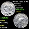 Image 1 : 1928-s Peace Dollar vam 6 R5 $1 Grades Choice AU/BU Slider