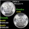 Image 1 : 1904-o Morgan Dollar $1 Grades GEM+ Unc