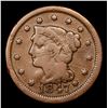 Image 2 : 1847 Braided Hair Large Cent /7 N-2 R3 1c Grades vg details