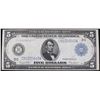 Image 2 : 1914 $5 Large Size Blue Seal Federal Reserve Note, Philadelphia, PA 3-C Grades vf++