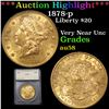 ***Auction Highlight*** 1878-p Gold Liberty Double Eagle $20 Graded au58 By SEGS (fc)