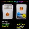 Image 1 : ***Auction Highlight*** NGC 1956-p Lincoln Cent 1c Graded ms66 rd By NGC (fc)