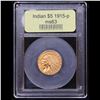 Image 4 : ***Auction Highlight*** 1915-p Gold Indian Half Eagle 5 Graded Select Unc By USCG (fc)