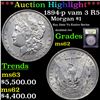 Image 1 : ***Auction Highlight*** 1894-p Morgan Dollar vam 3 R5 1 Graded Select Unc By USCG (fc)