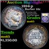 Image 1 : ***Auction Highlight*** 1894-p Barber Dime 10c Graded GEM Unc By USCG (fc)