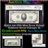 Image 1 : ***Auction Highlight*** PCGS 1950A $20 FRN Mint Error Prined Foldover Error Chicago, IL Graded au58 