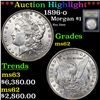 Image 1 : ***Auction Highlight*** 1896-o Morgan Dollar 1 Graded Select Unc By USCG (fc)