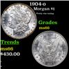 Image 1 : 1904-o Morgan Dollar $1 Grades GEM+ Unc