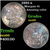 Image 1 : 1881-s Morgan Dollar $1 Grades GEM+ Unc