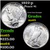 Image 1 : 1922-p Peace Dollar $1 Grades GEM Unc