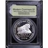 Image 2 : Proof 1994-p Women in Miflitary Modern Commem Dollar $1 Graded GEM++ Proof Deep Cameo By USCG