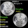 Image 1 : 1900-o Morgan Dollar $1 Grades GEM+ Unc