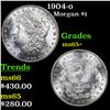 Image 1 : 1904-o Morgan Dollar $1 Grades GEM+ Unc