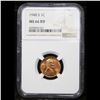 Image 2 : NGC 1948-s Lincoln Cent 1c Graded ms66 rd By NGC