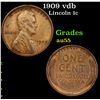 Image 1 : 1909 vdb Lincoln Cent 1c Grades Choice AU