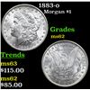 Image 1 : 1883-o Morgan Dollar $1 Grades Select Unc
